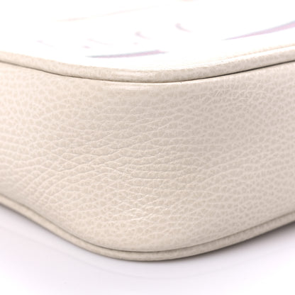 Gucci Grained Calfskin Logo Messenger Bag White 8 of 10
