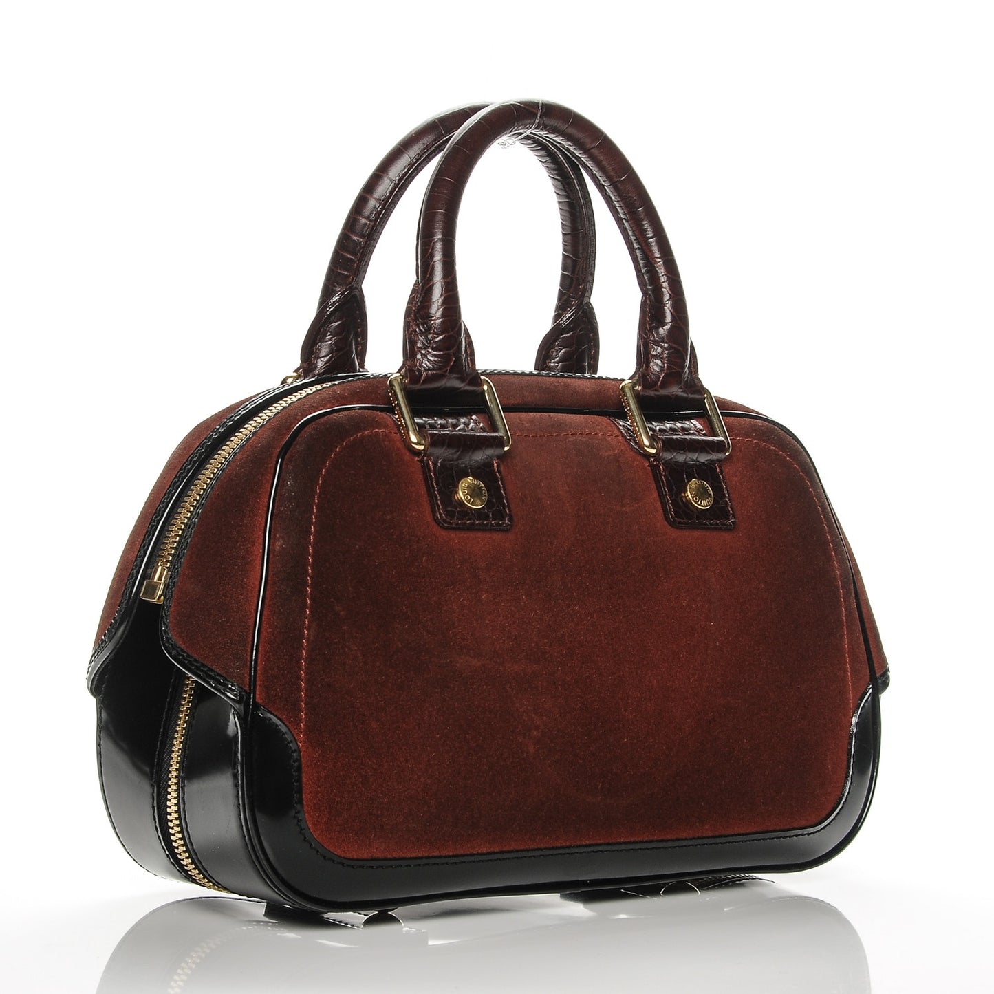 Suede Stamped Havane Bowler PM Brun