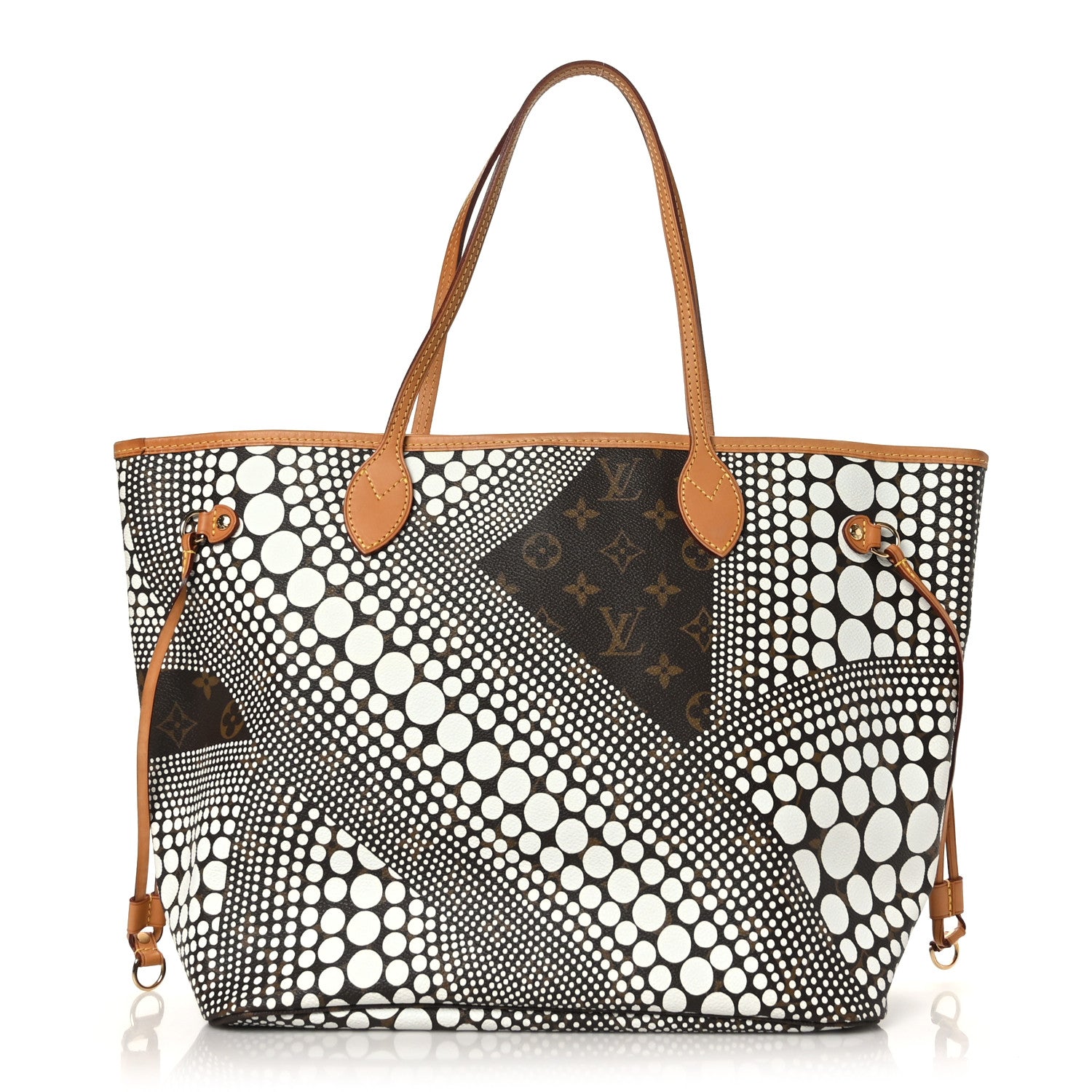 Louis Vuitton Monogram Kusama Waves Neverfull MM White 1 of 9