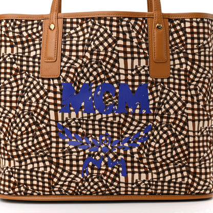 MCM Visetos Medium Liz Reversible Shopper Tote Cognac 12 of 16