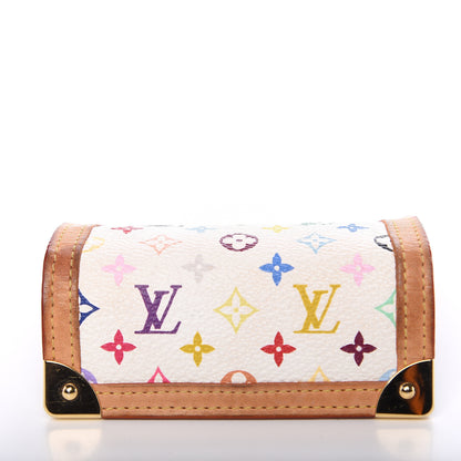Louis Vuitton Monogram Multicolor Porte-Monnaie Plat Coin Purse White 9 of 9
