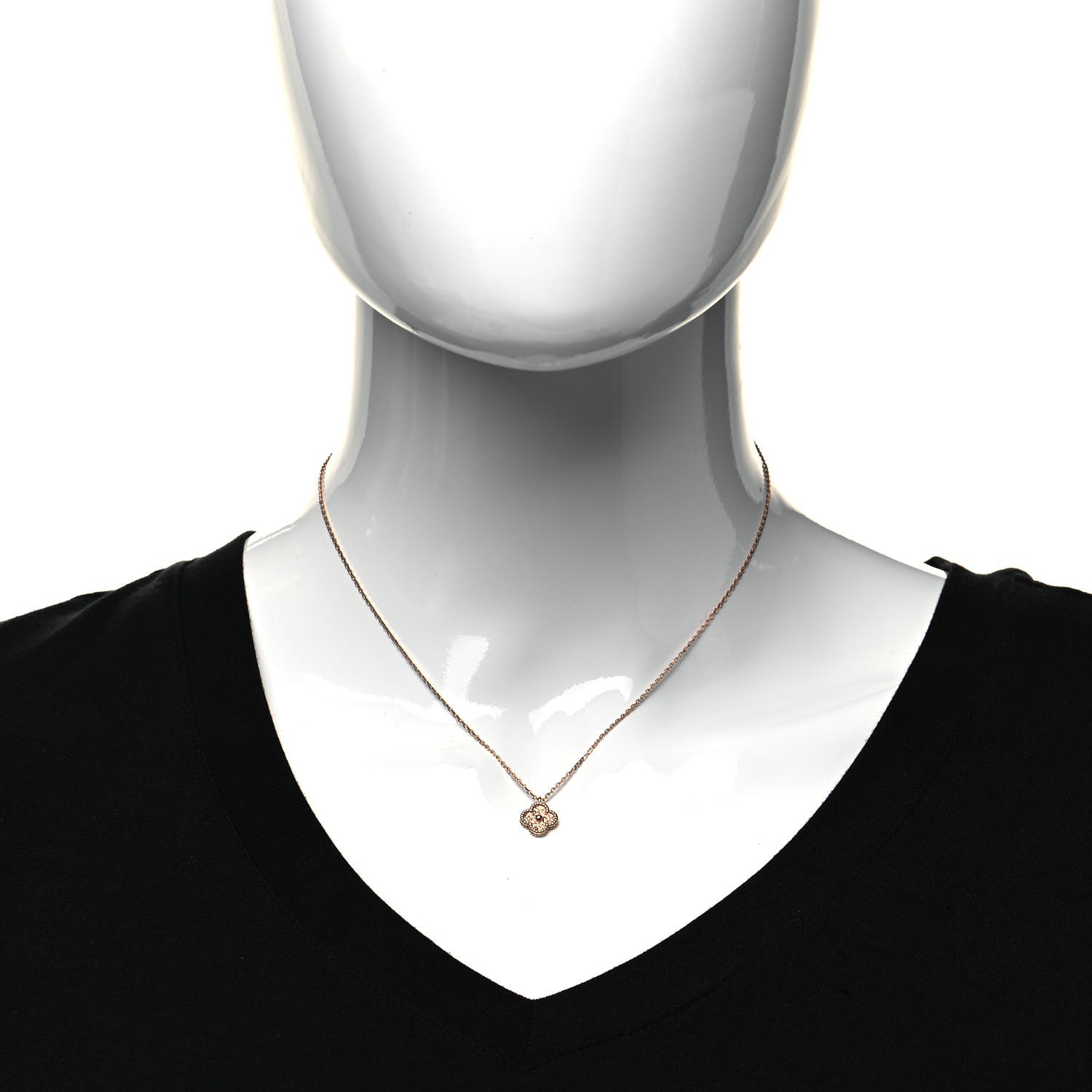 Van Cleef & Arpels 18K Rose Gold Sweet Alhambra Pendant Necklace 2 of 6