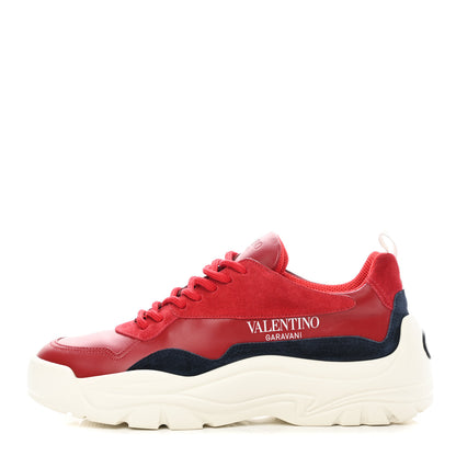 Valentino Garavani Calfskin Mens Gumboy Sneakers 39.5 Red White 1 of 10