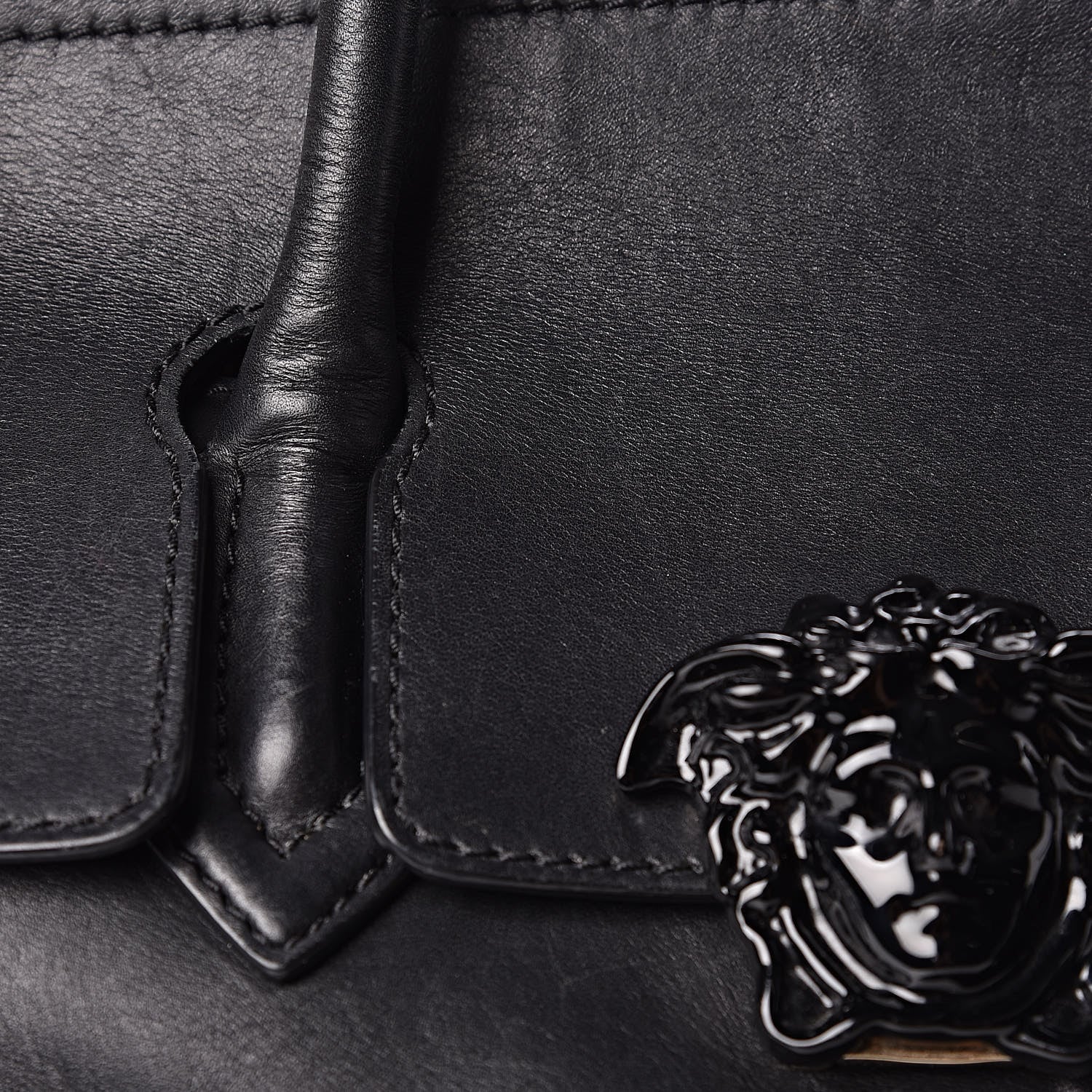 Versace Calfskin Large Palazzo Empire Bag Black 22 of 40