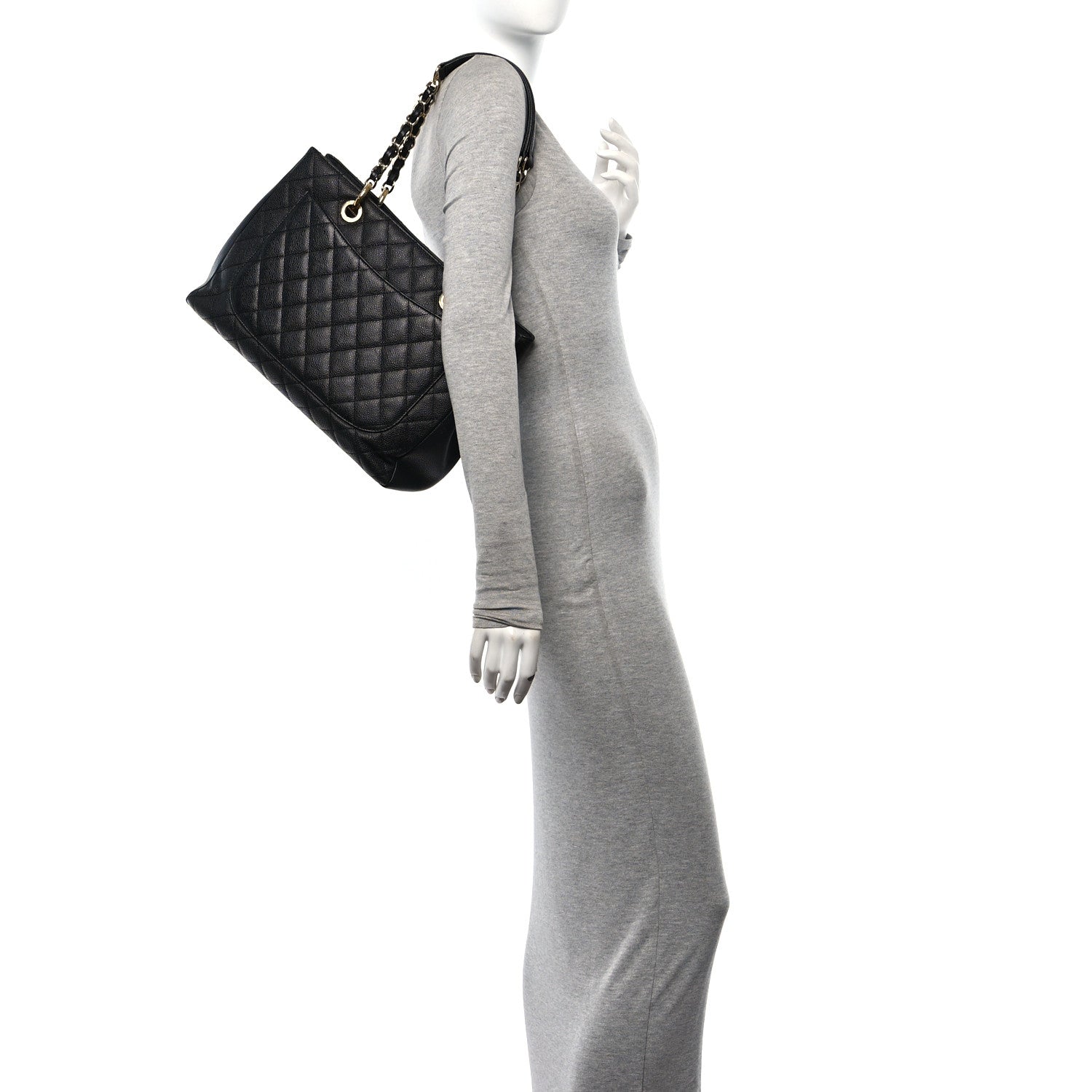 Chanel Caviar Quilted Grand Shopping Tote GST Black 2 of 10