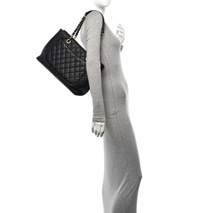 Chanel Caviar Quilted Grand Shopping Tote GST Black 2 of 10