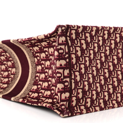 Christian Dior Oblique Large Book Tote Burgundy Multicolor 9 of 10
