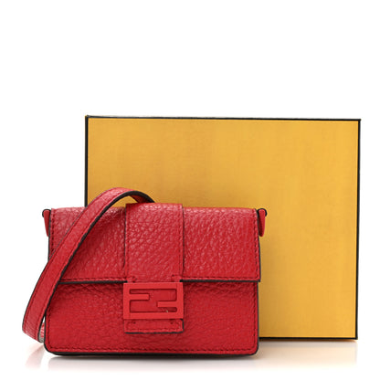 Fendi Cuoio Romano Monochrome Micro Flat Baguette Fuoco 15 of 15