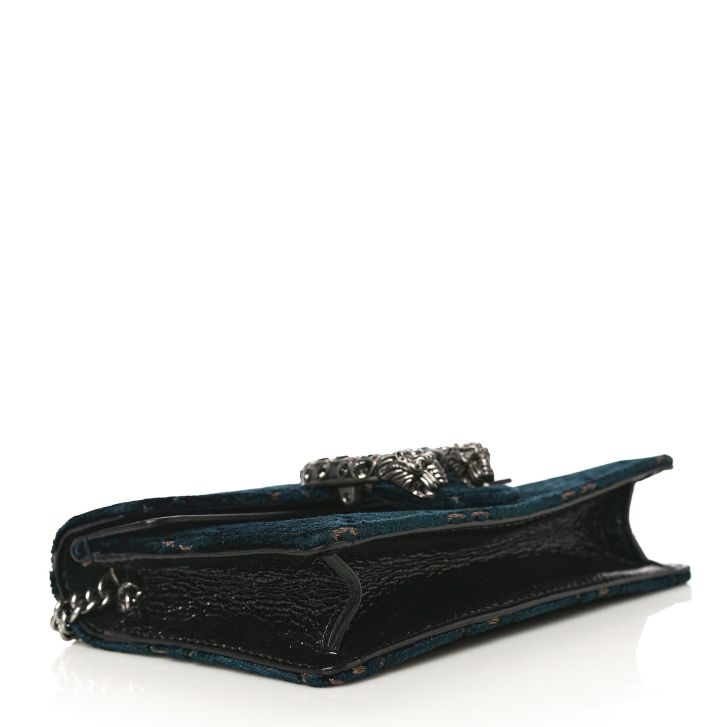 Velvet GG Monogram Super Mini Dionysus Shoulder Bag Blue Beige Black