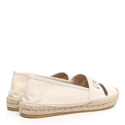 Gucci Canvas Logo Espadrilles 39 Greggio White 4 of 9