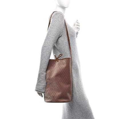 Saint Laurent Velvet Suede Le Monogramme Bucket Bag Warm Tan Red Cigar 3 of 10
