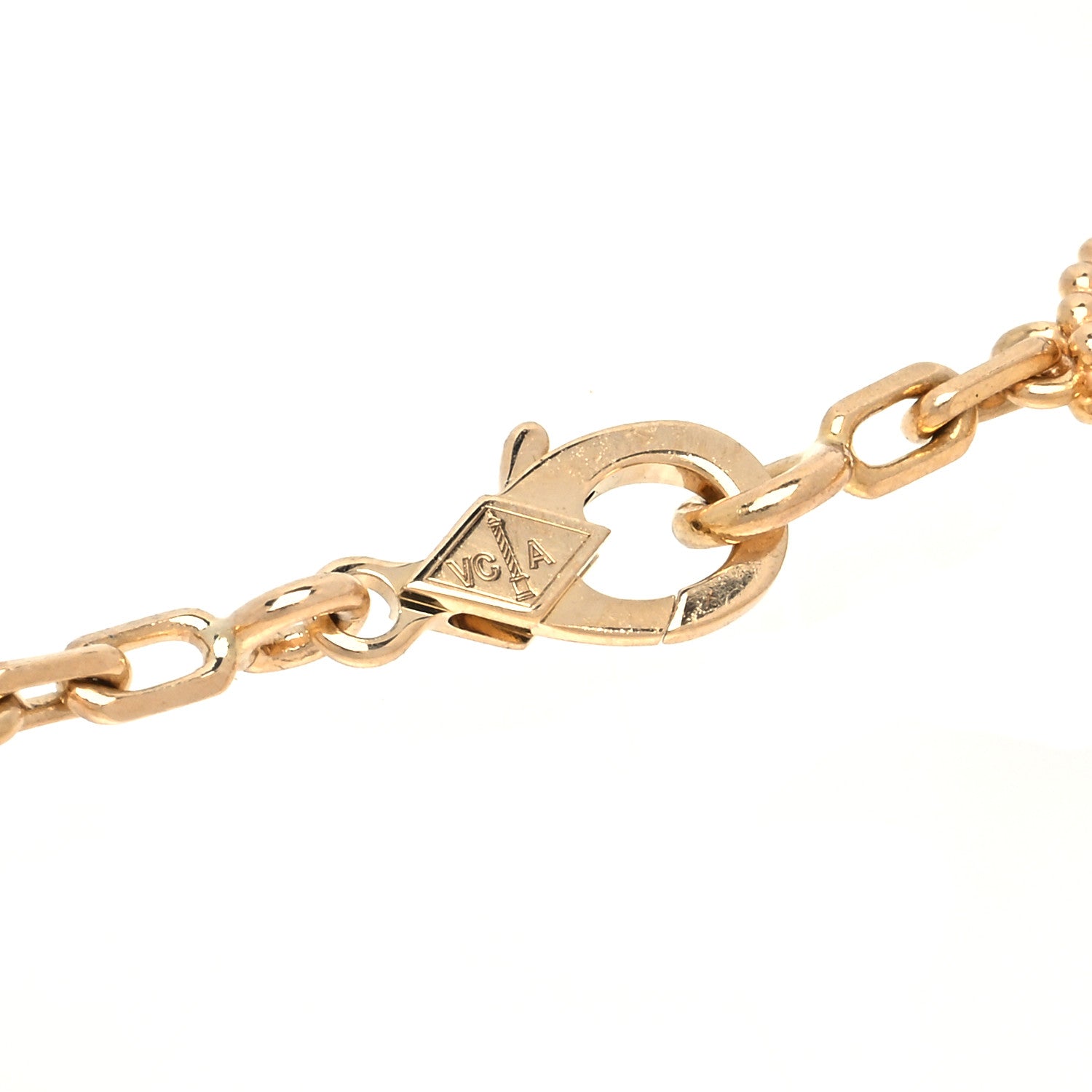Van Cleef & Arpels 18K Yellow Gold Mother of Pearl 5 Motifs Vintage Alhambra Bracelet 3 of 7