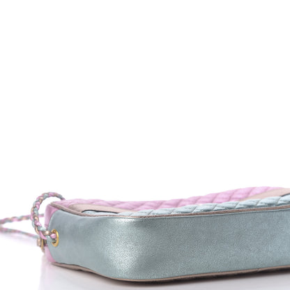 Gucci Laminated Nappa Trapuntata Small Zumi Shoulder Bag Rosa Lago Rame 6 of 12