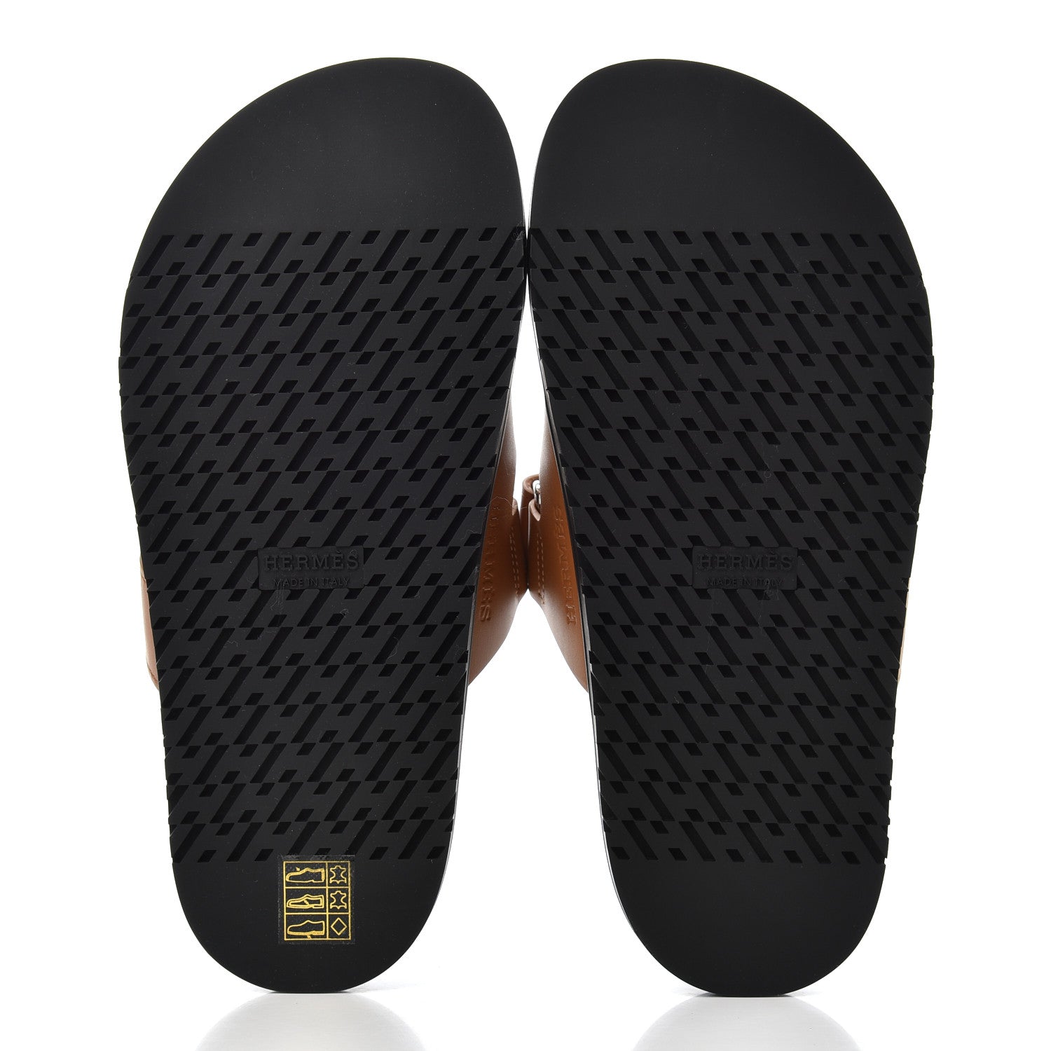 Hermes Calfskin Womens Chypre Sandals 37 Gold 5 of 9