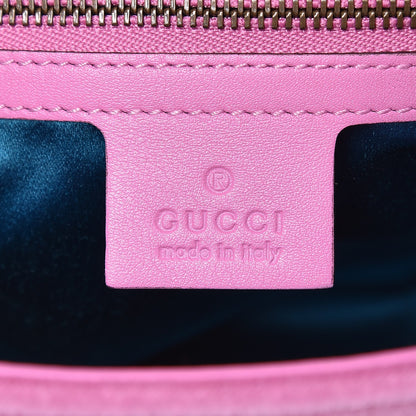 Gucci Velvet Matelasse Marquise Crystals Embroidered Small GG Marmont Shoulder Bag Malva 7 of 10