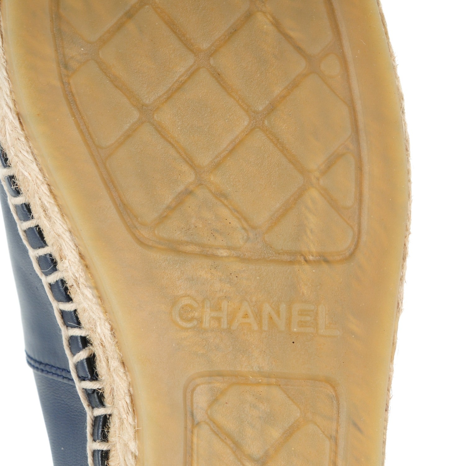 Chanel Lambskin CC Espadrilles 38 Navy Black 7 of 9
