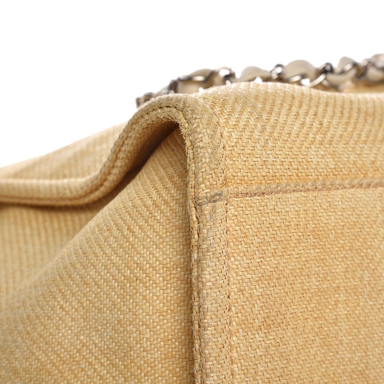 Chanel Woven Straw Raffia Large Deauville Tote Yellow 10 of 14