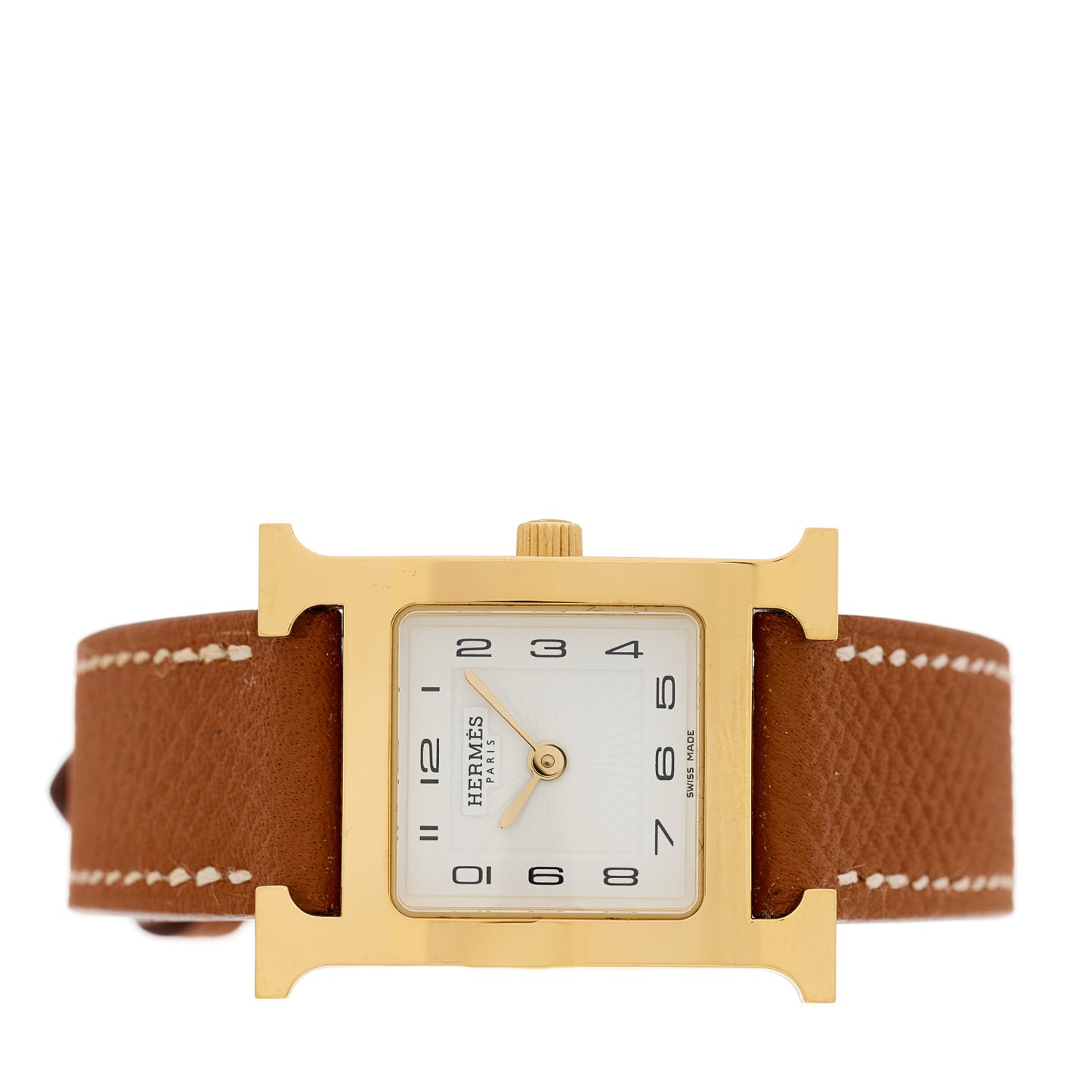 Stainless Steel Epsom 21mm Heure H Hour Quartz Watch Gold