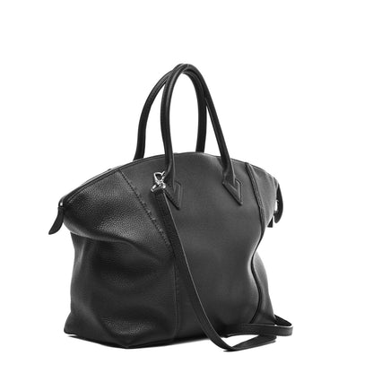 Louis Vuitton Veau Cachemire Soft Lockit MM Black 3 of 8