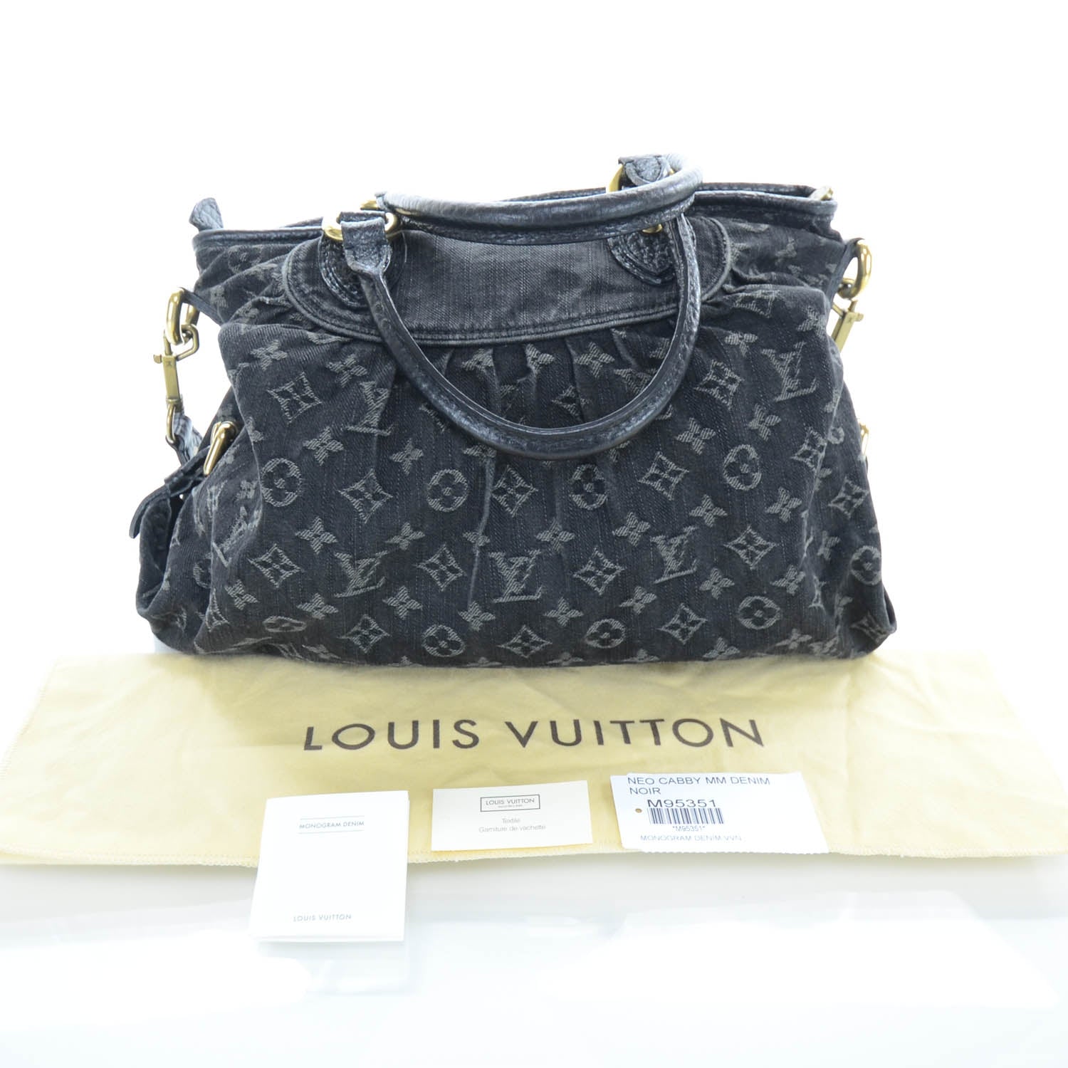 Louis Vuitton Denim Neo Cabby MM Black 3 of 8