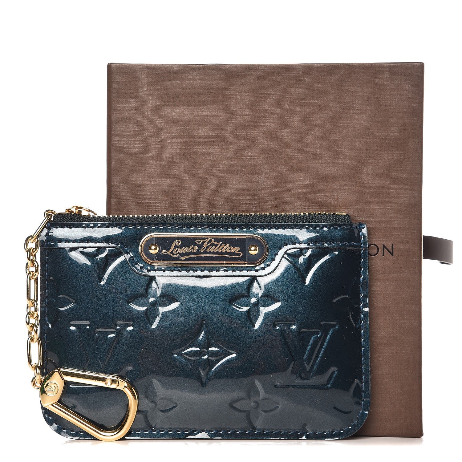 Louis Vuitton Vernis Key Pouch Blue Nuit 8 of 8