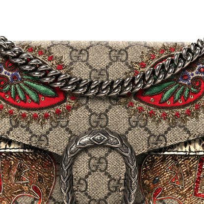 Gucci GG Supreme Monogram Elaphe Elephant Embroidered Small Dionysus Shoulder Bag 9 of 11