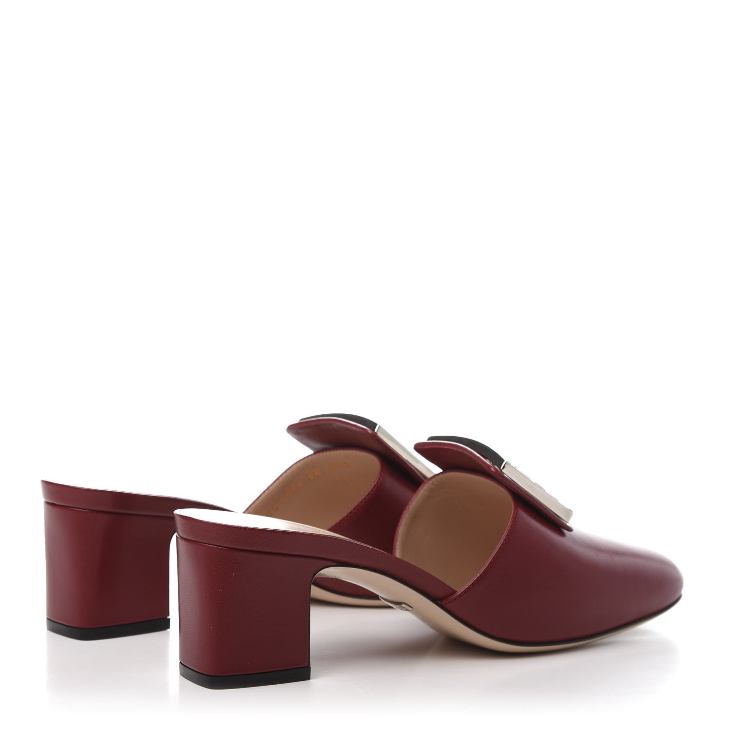 Gucci Malaga Kid Crystal Square G Madelyn Mules 38 Romantic Cerise 4 of 9