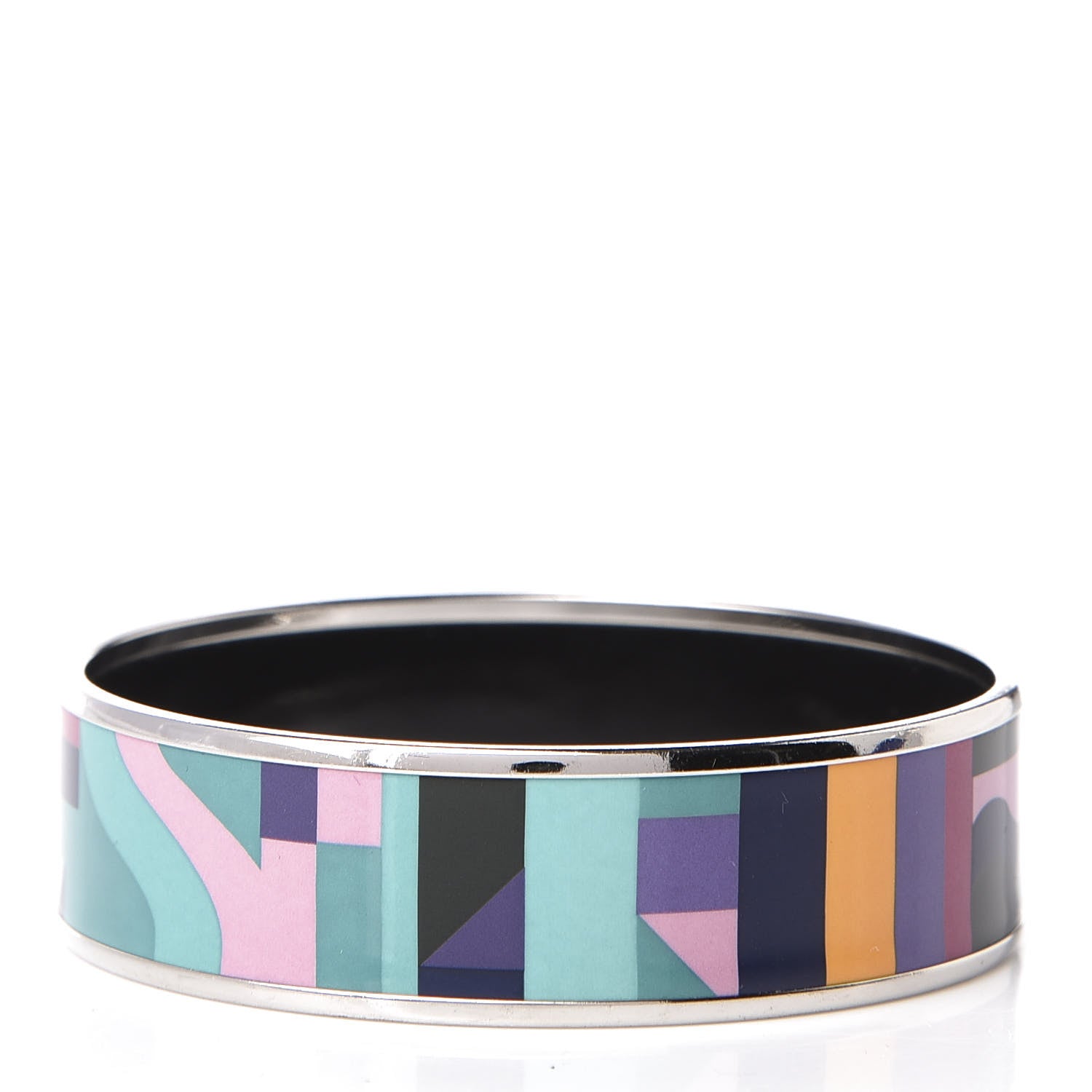 Hermes Enamel Printed Wide Perspective Cavaliere Bracelet 70 2 of 4