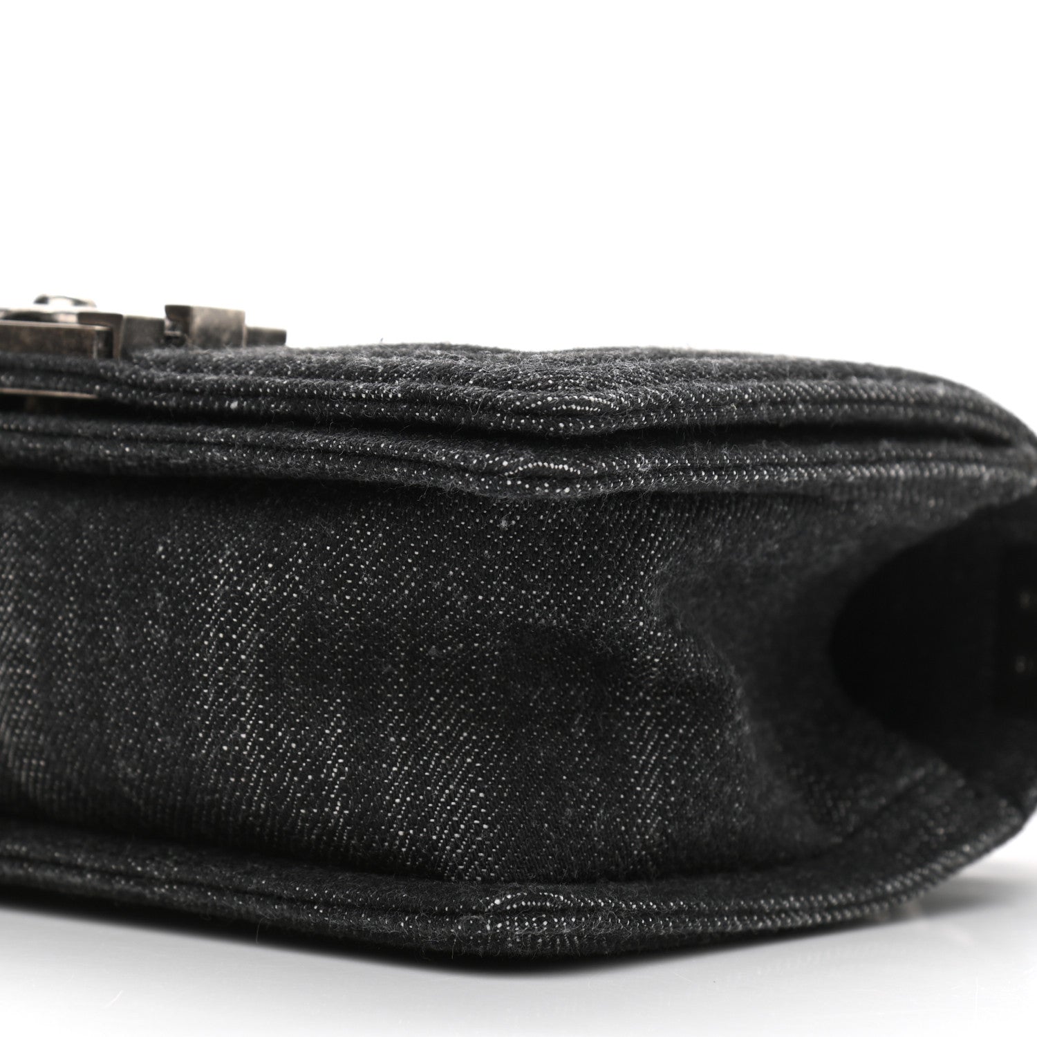 Chanel Denim Quilted Small Boy Flap Black 6 of 10