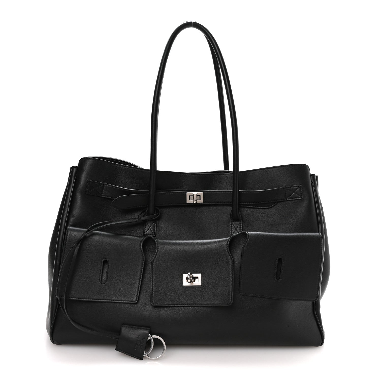 Balenciaga Smooth Calfskin Large Bel Air Carry All Bag Black 1 of 10