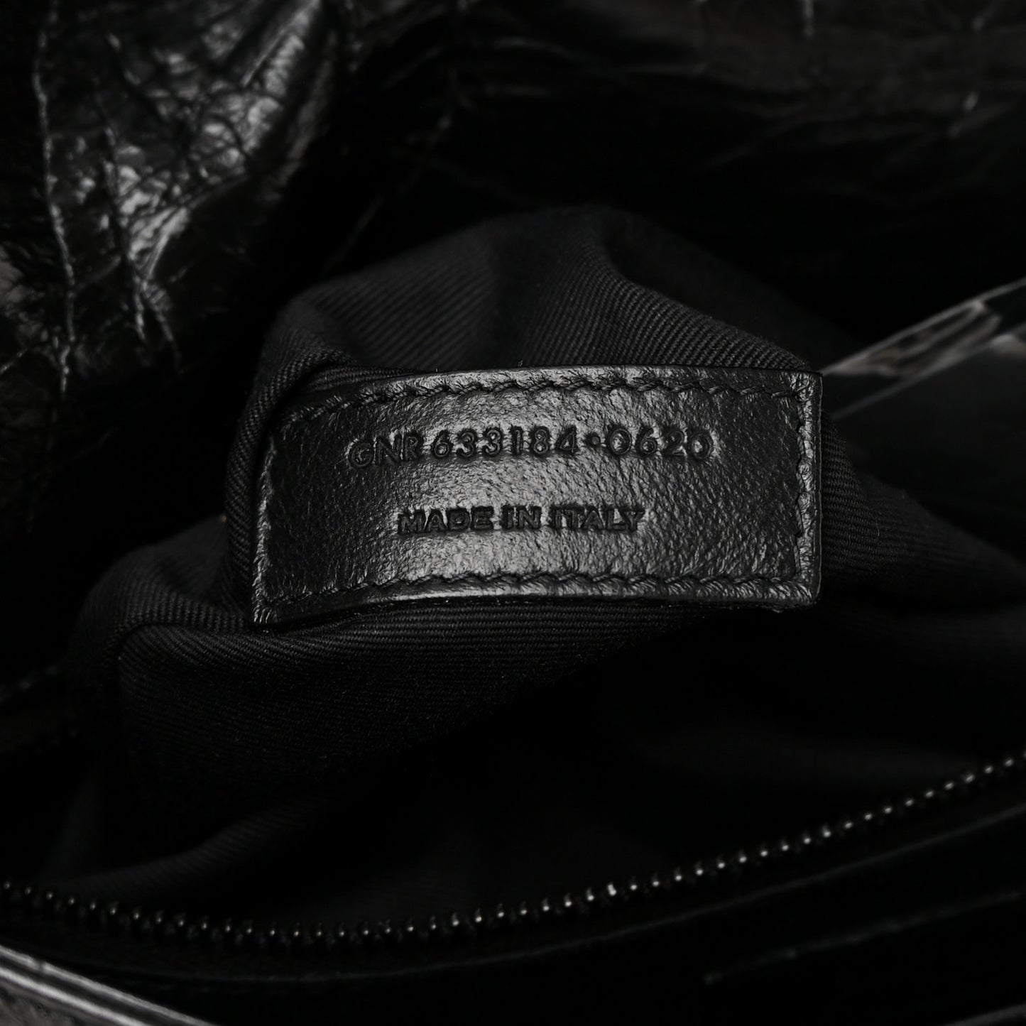 Crinkled Calfskin Matelasse Monogram Medium Niki Chain Satchel Black