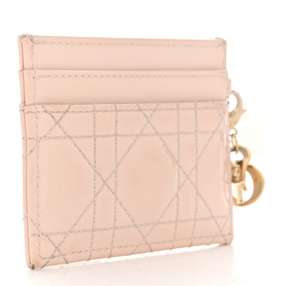 Christian Dior Patent Cannage Lady Dior Card Holder Powder Pink 3 of 10