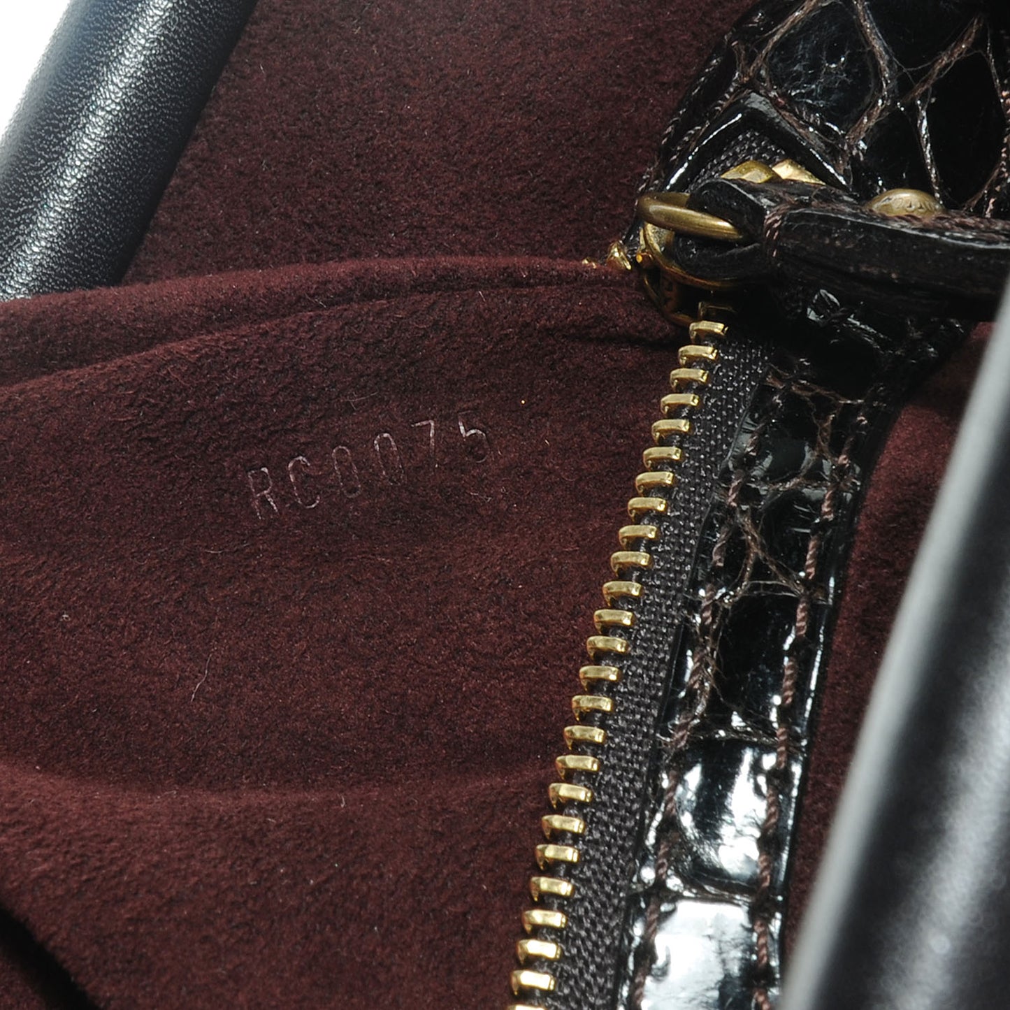 Monogram Vienna Alligator Sac Fermoir GM Aubergine