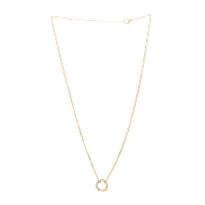 Cartier 18K Pink Yellow White Gold Trinity Double Chain Pendant Necklace 3 of 5