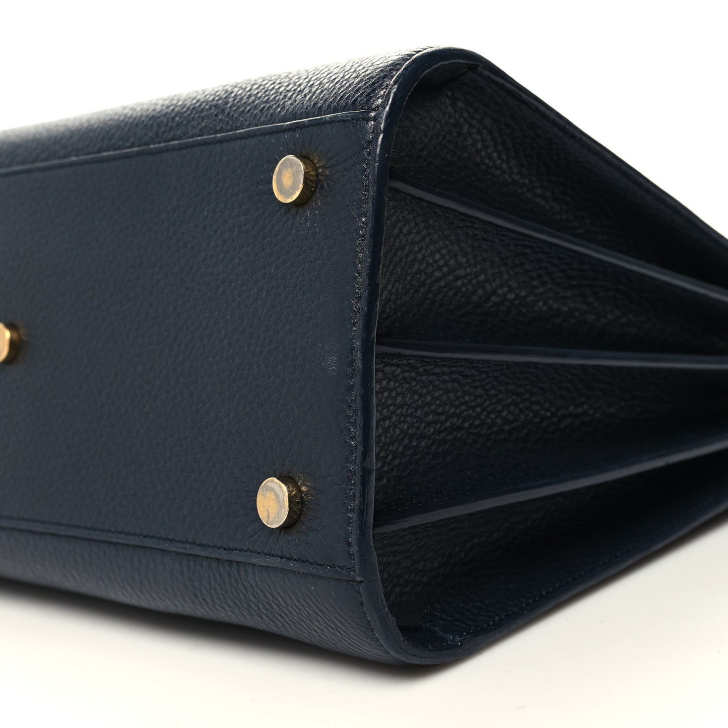 Grained Calfskin Small Sac De Jour Navy