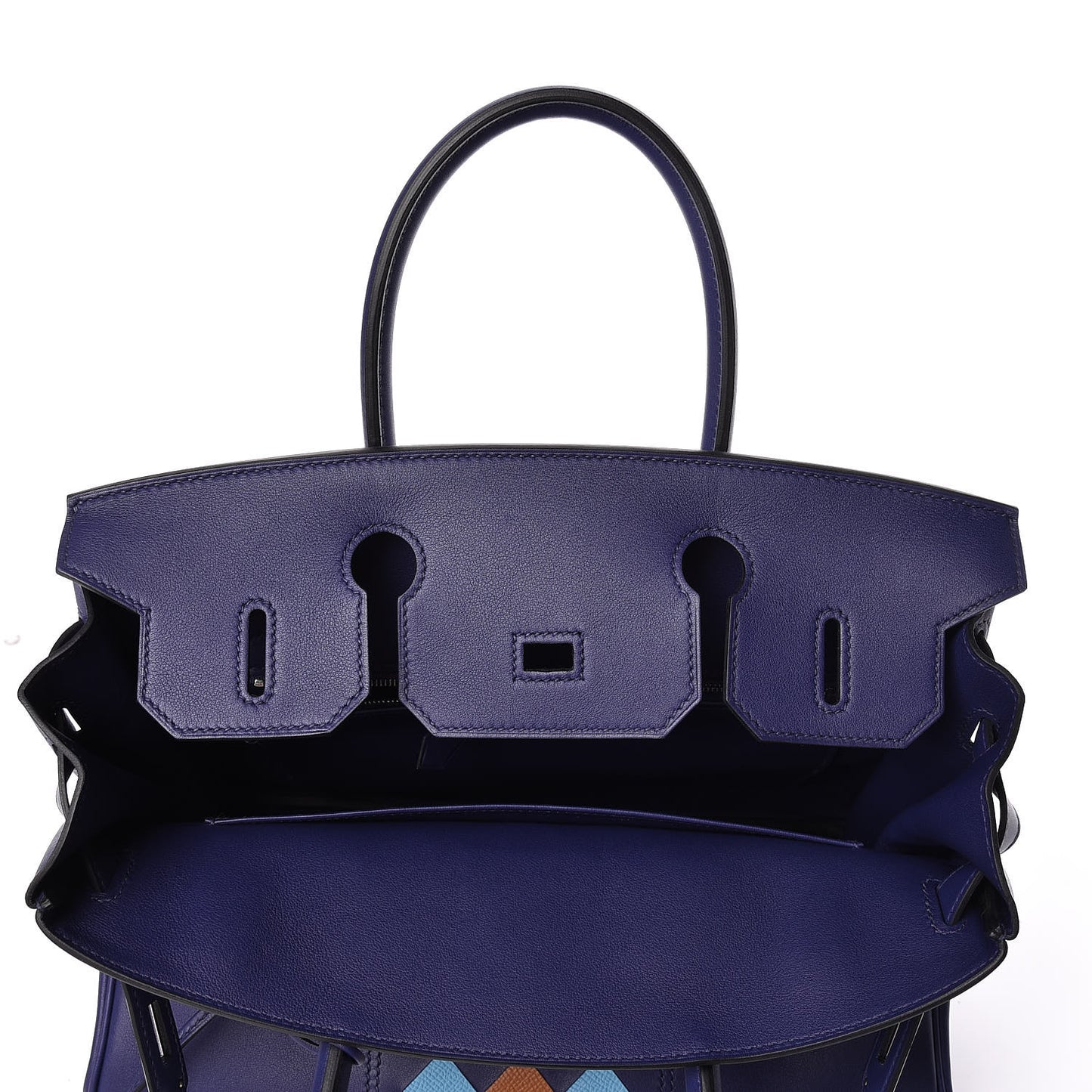 Swift Epsom Tressage Birkin 30 Bleu Encre Bleu Du Nord Gold