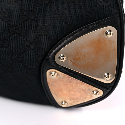 Gucci Monogram Medium Indy Top Handle Hobo Black 10 of 12