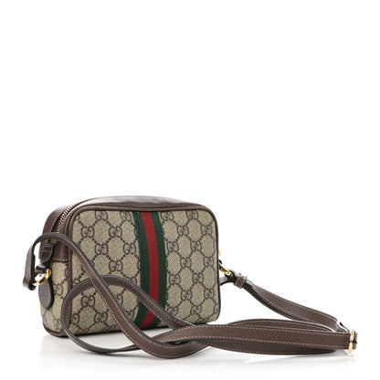 Gucci GG Supreme Monogram Web Mini Ophidia Shoulder Bag Brown 3 of 10