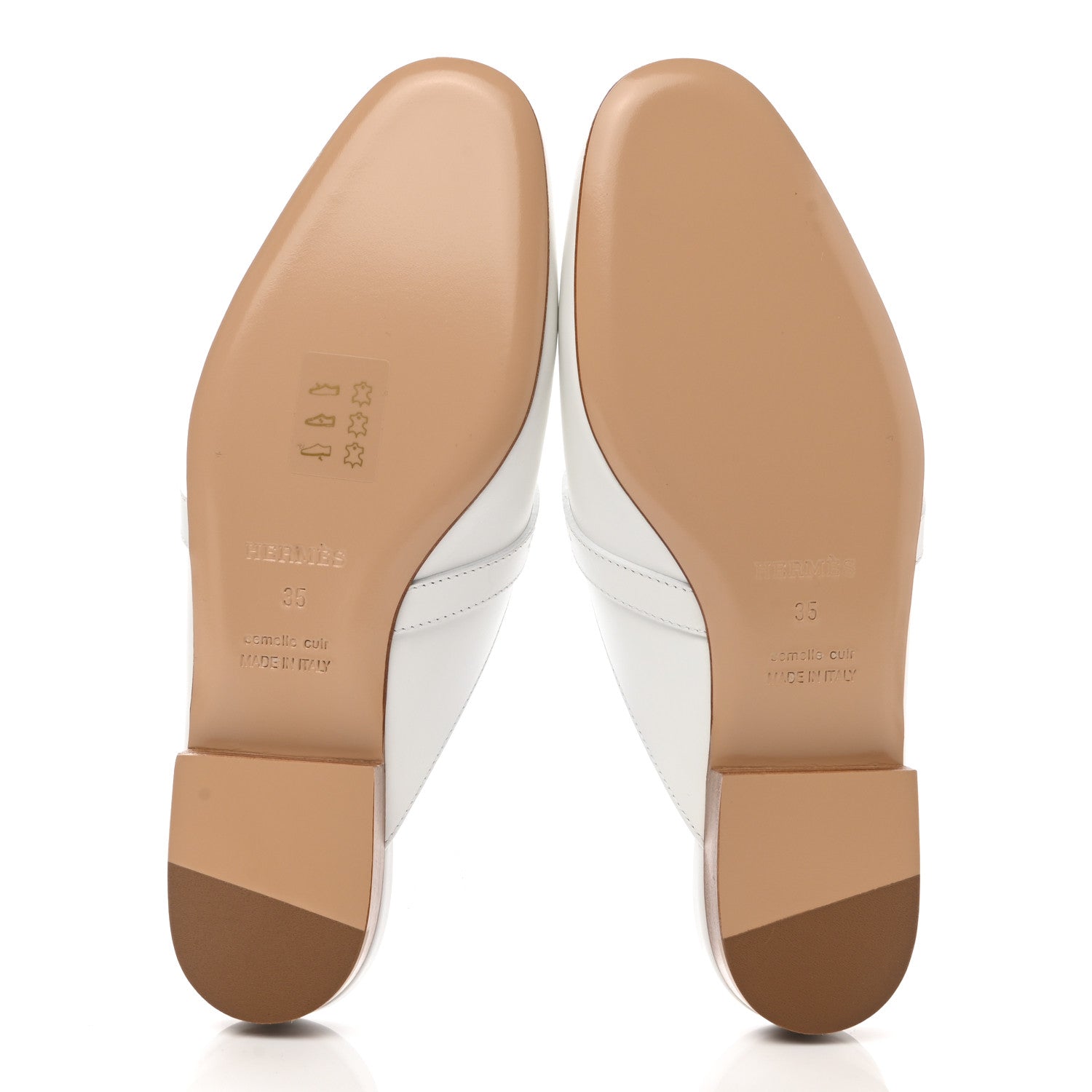 Hermes Calfskin Oz Mules 35 White 5 of 9