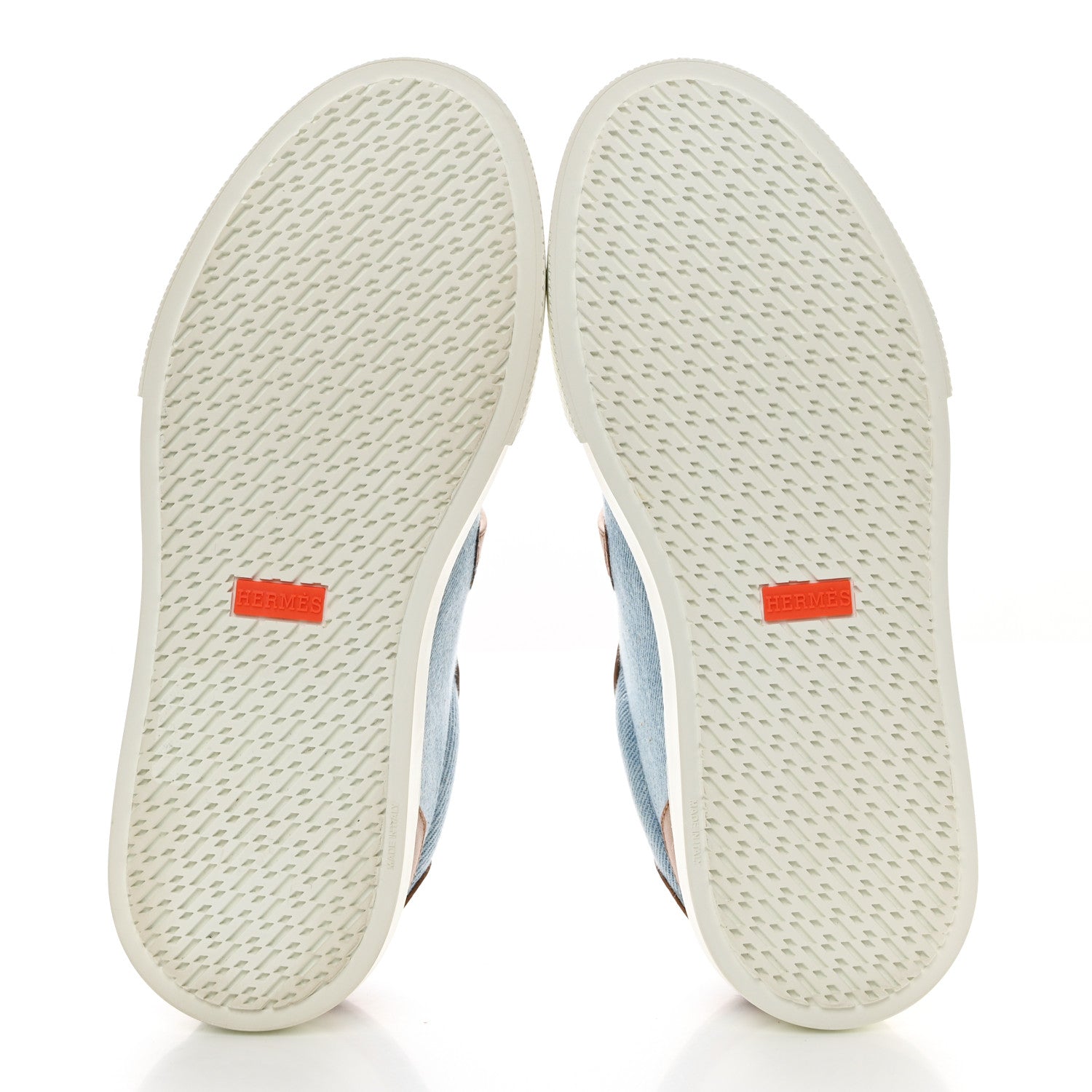 Hermes Denim Calfskin Day Sneakers 38 Blue Clair Gold 5 of 8