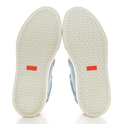 Hermes Denim Calfskin Day Sneakers 38 Blue Clair Gold 5 of 8