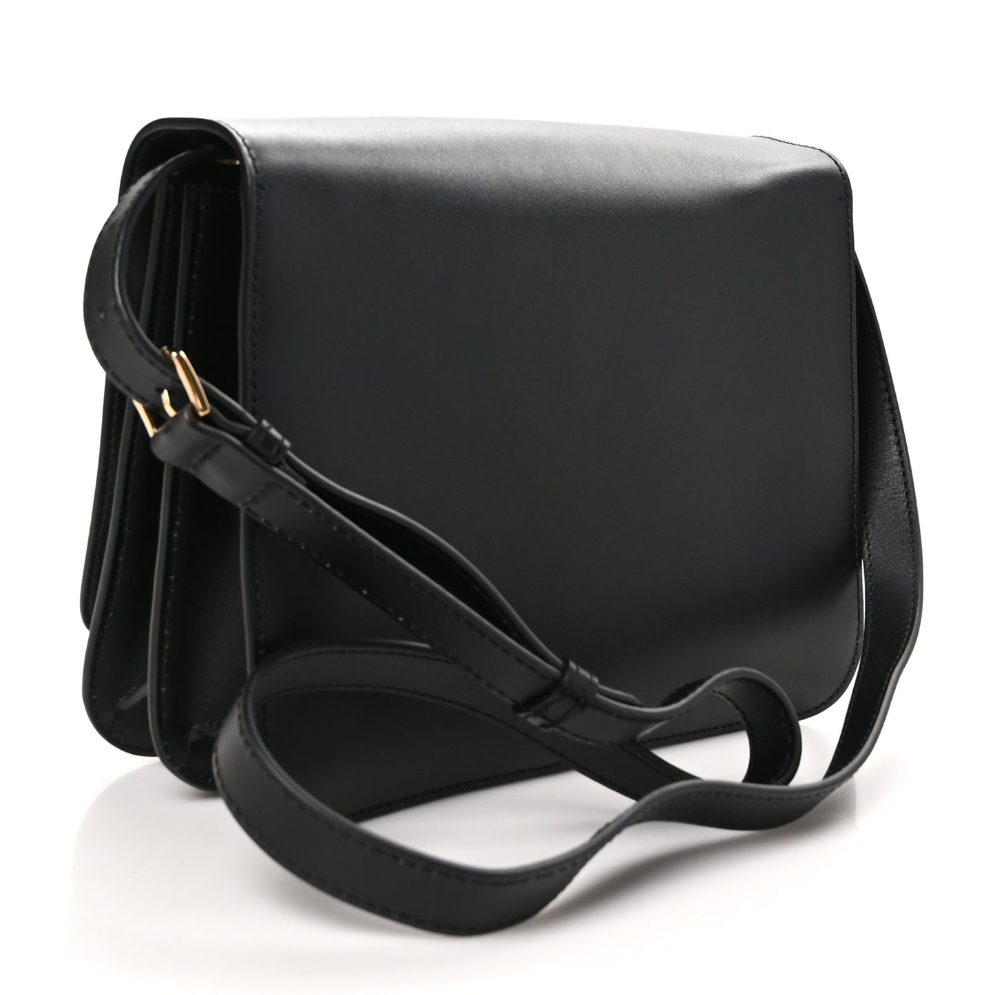 Grained Calfskin Medium TB Bag Black