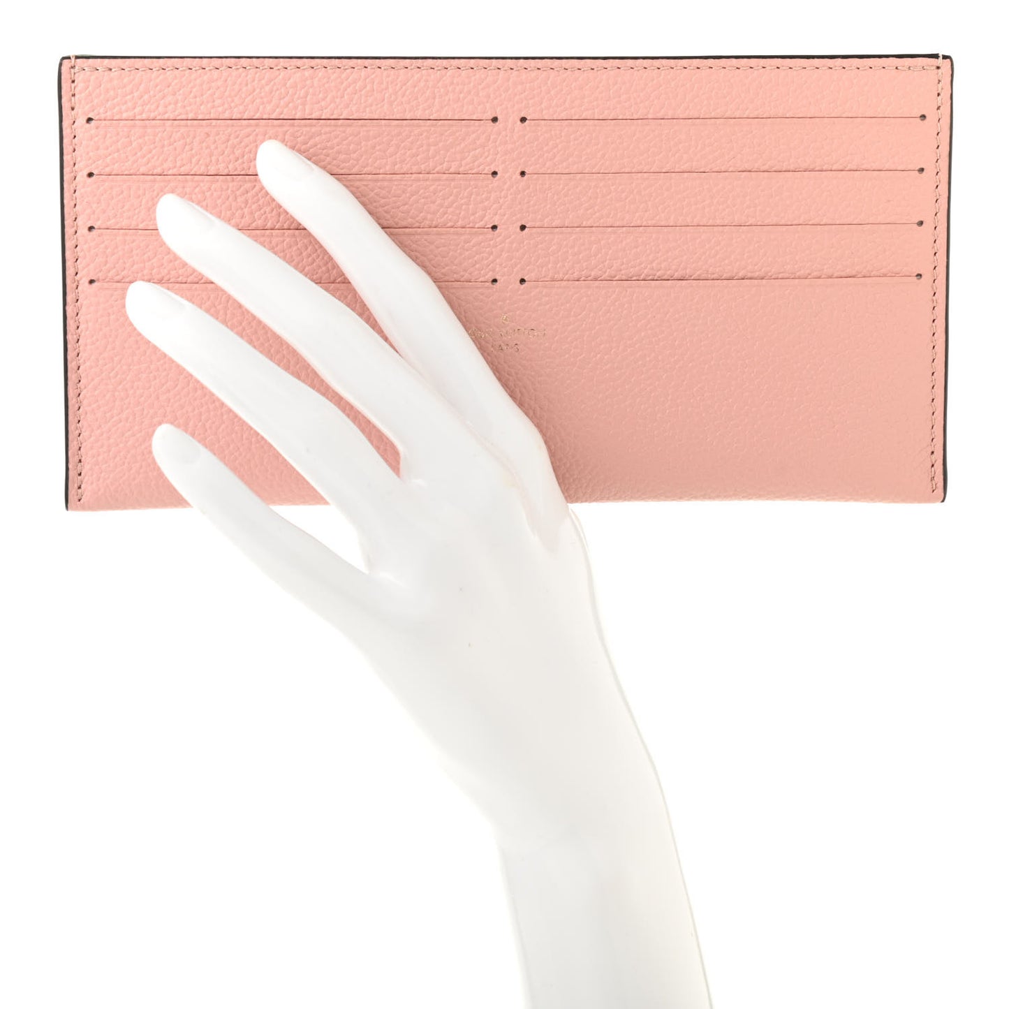 Calfskin Felicie Card Holder Insert Rose Poudre