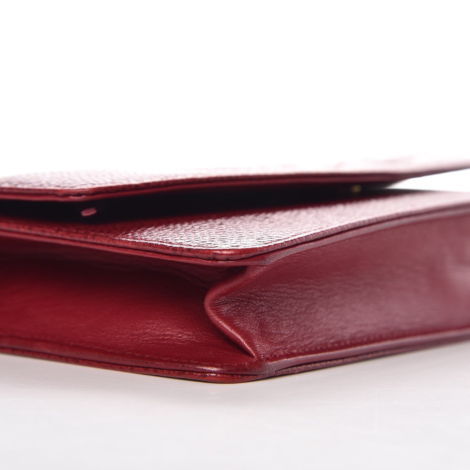 Chanel Caviar Timeless CC Wallet On Chain WOC Red 10 of 12