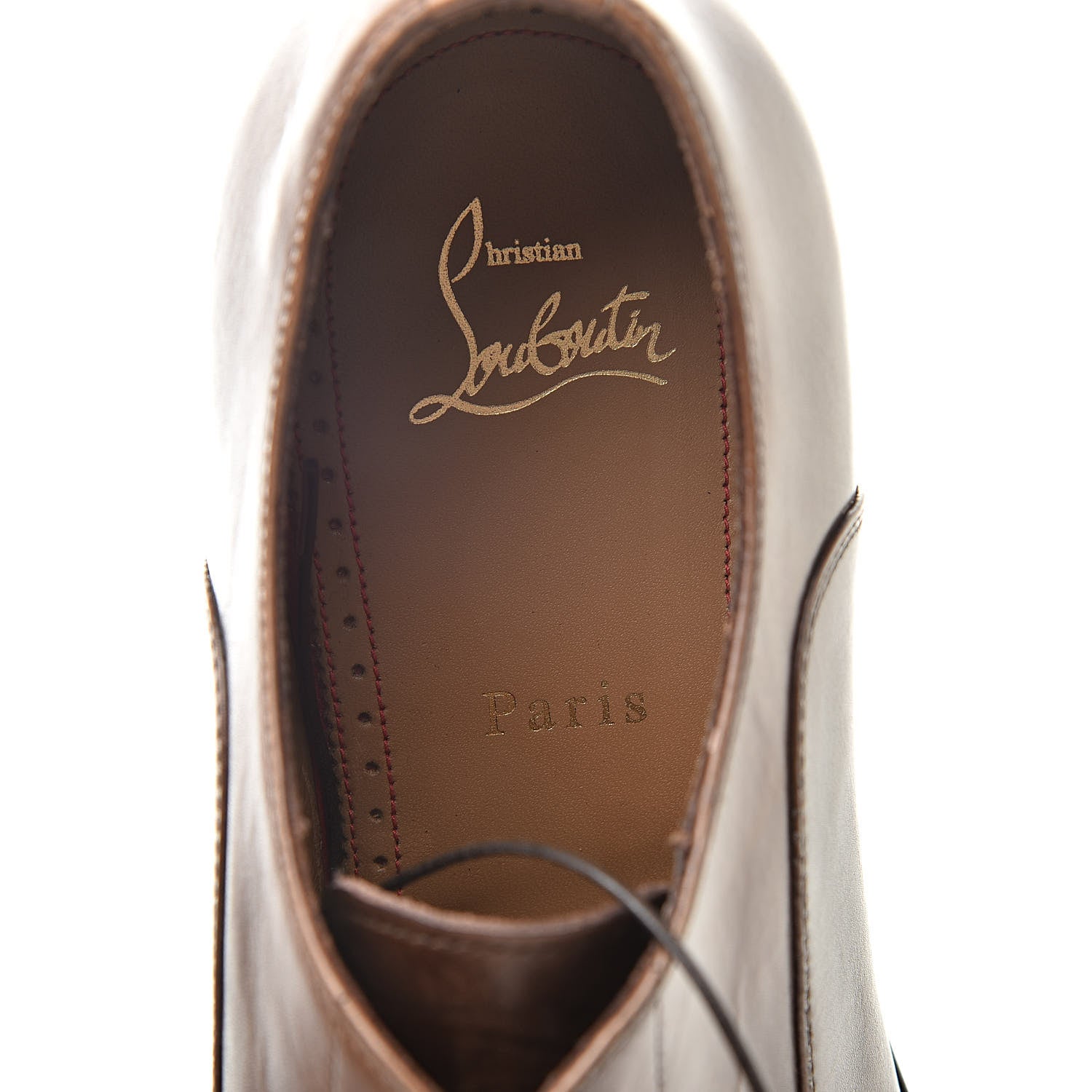 Christian Louboutin Calfskin Patime Mens Hubertus Flat 41.5 Havane 7 of 15