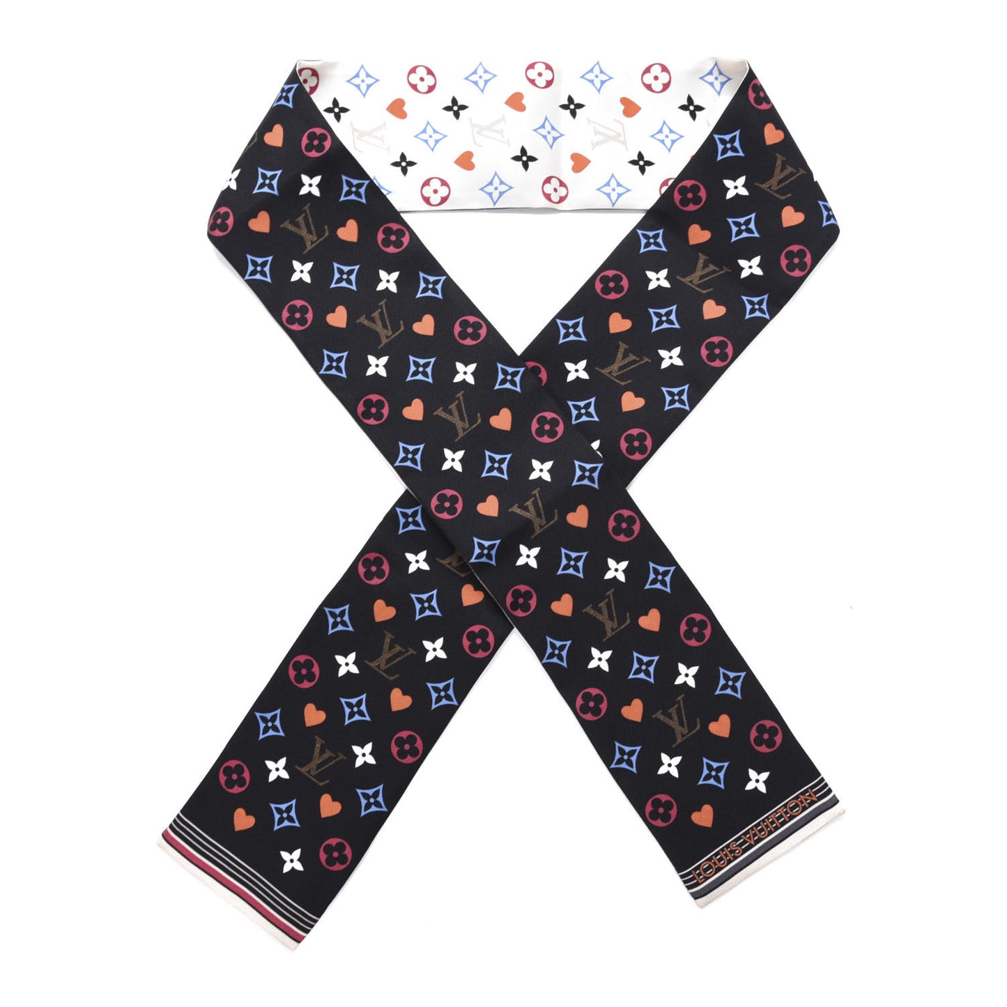 Silk Game On Bandeau Black White