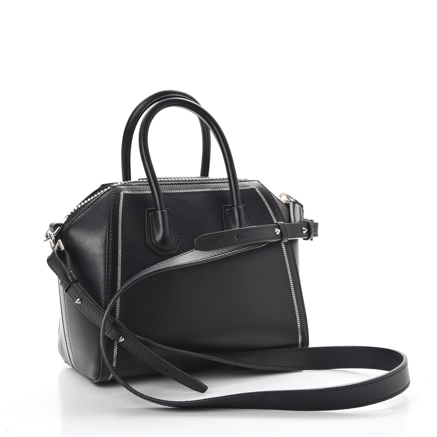 Calfskin Chain Detail Mini Antigona Black