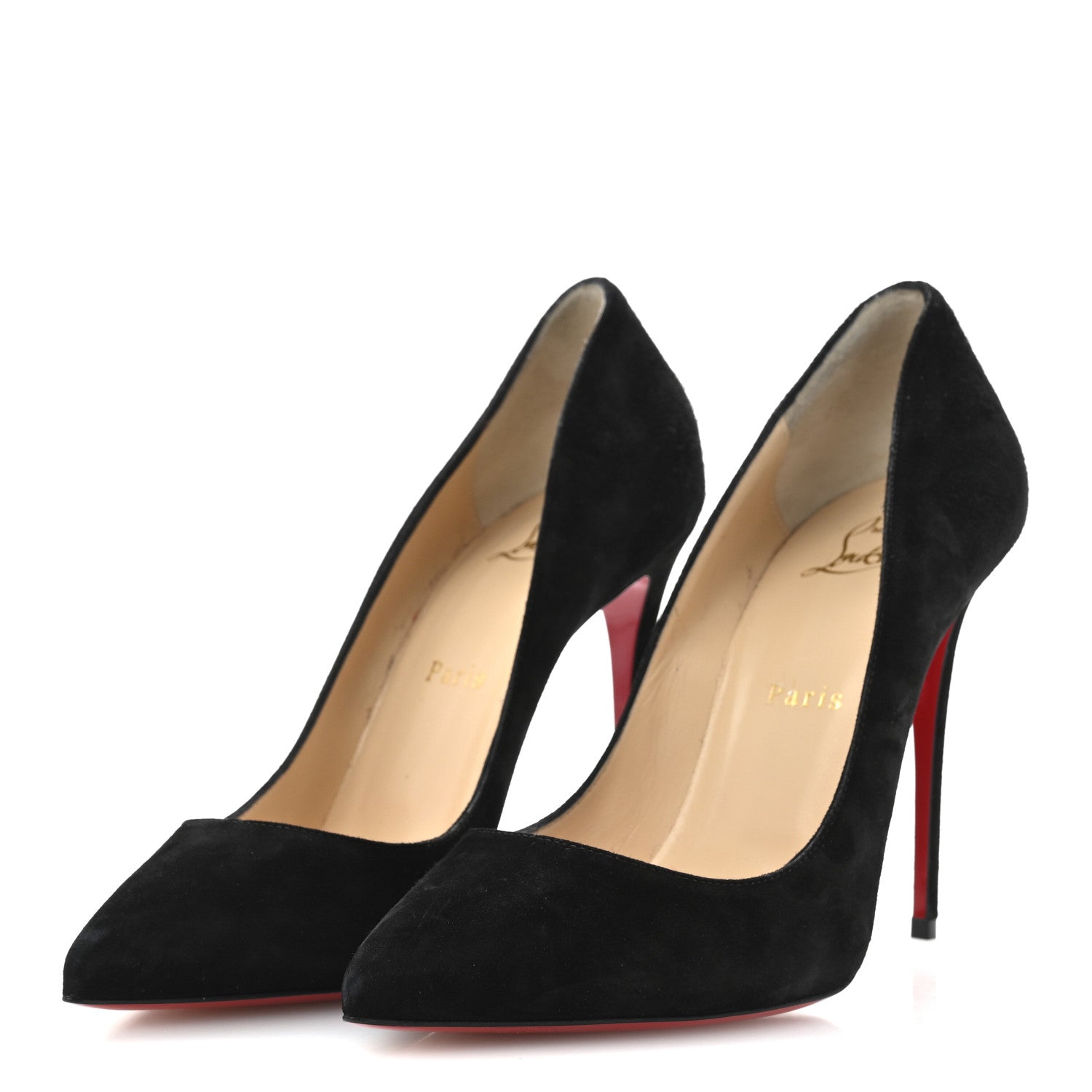 Christian Louboutin Suede Pigalle Follies 100 Pumps 38 Black 4 of 9