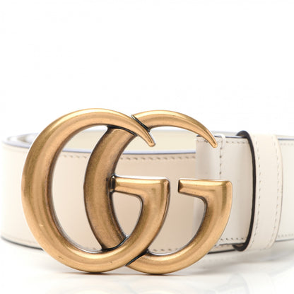 Gucci Calfskin Double G 40mm Belt 85 34 Mystic White 6 of 6