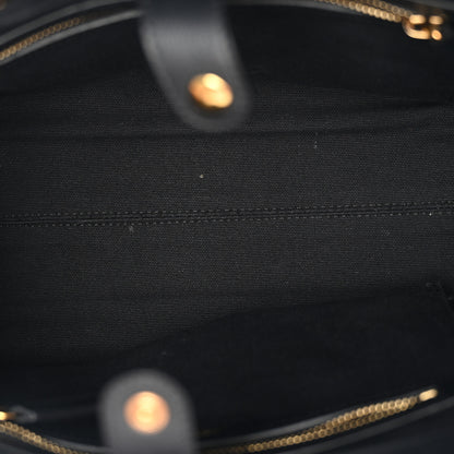 Versace Canvas Calfskin La Medusa Small Tote Black 6 of 12